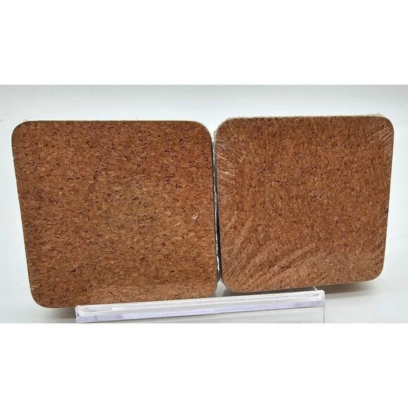 Set of 2 Vintage Avon 1978 Cork-Backed Winter Scene Coasters Set Of 6 - Picture 2 of 4